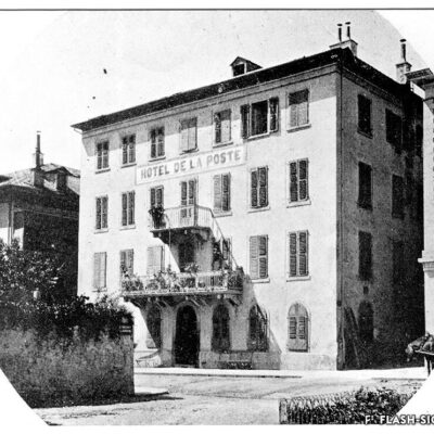 Façade de l’hôtel de la Poste, 1902 © Archives de la Ville de Sion