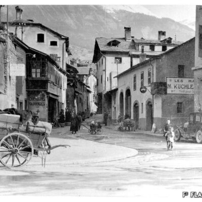 Rue de la Porte-Neuve, ancienne « rue de Vaches », 1928 © Archives de la Ville de Sion