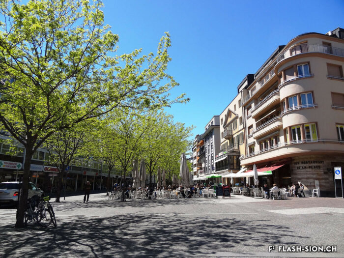 La place du Midi, 2016 © Coline Remy, Archives de la Ville de Sion