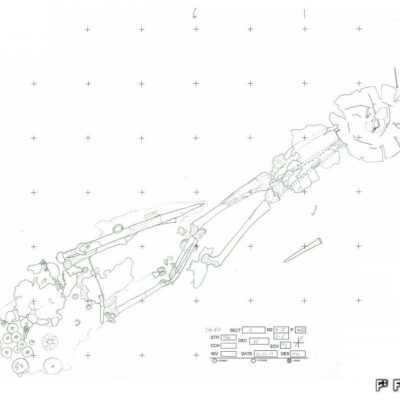 Dessin de la tombe du guerrier, 2017 © Service des Bâtiments, Monuments et Archéologie