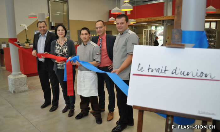 Inauguration du nouveau restaurant d’application de l’Orif à la Médiathèque, 2014 © Jean-Philippe Dubuis, Médiathèque Valais – Sion