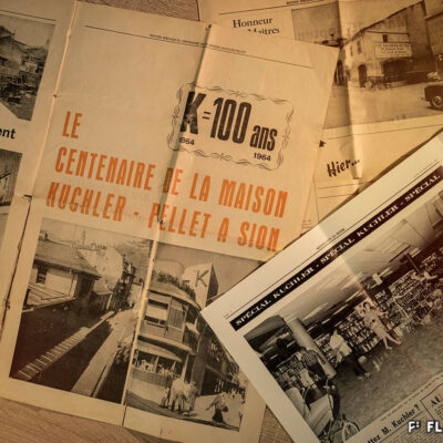 Editions spéciales pour le centenaire de la maison Kuchler-Pellet, 1964 © Edition spéciale des magasins Kuchler et Nouvelliste du Rhône, Archives de la Ville de Sion