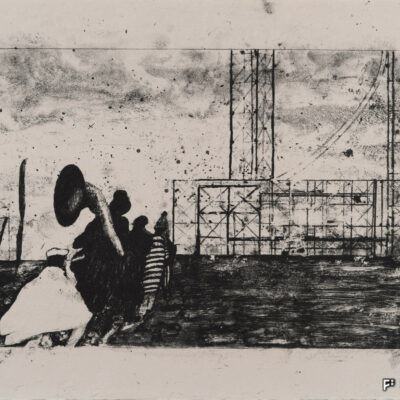 Lithographie de David Lynch en hommage à Federico Fellini, 2018 © Fondation Fellini