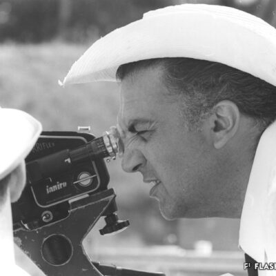 Federico Fellini sur le tournage de « La Dolce Vita », 1960 © Fondation Fellini