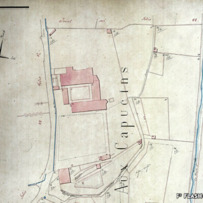 Le Couvent des Capucins sur les relevés du cadastre en 1873 © Archives de la Ville de Sion
