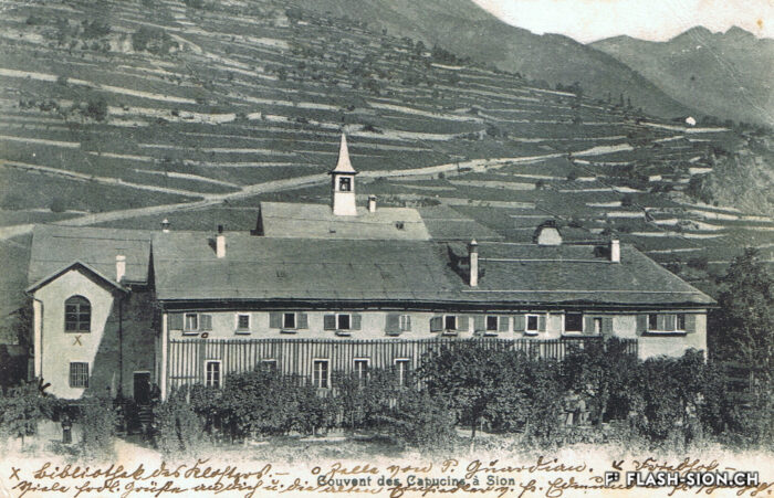 Le Couvent des Capucins vers 1900 © Edition C. Mussler – Sion, Archives de la Ville de Sion