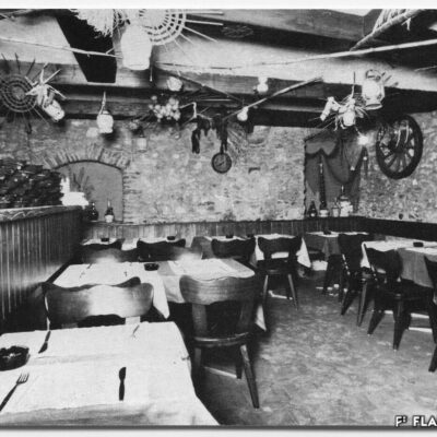Le Boccalino, salle du restaurant, vers 1969 © archives privées Jean-Pierre Nigg