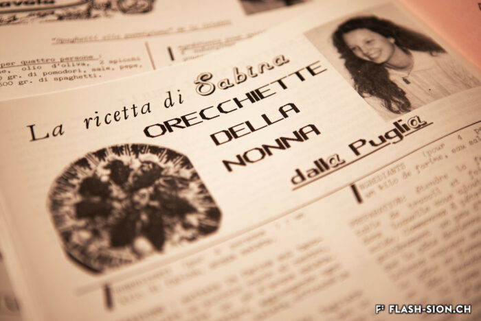 L’Occhio nous met l’eau à la bouche avec ses recettes en fin de journal © Pentamedia, Archives de la Ville de Sion, 2019