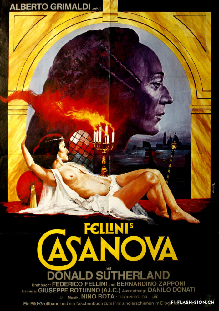 Affiche allemande de « Casanova » de Federico Fellini, 1976 © Fondation Fellini