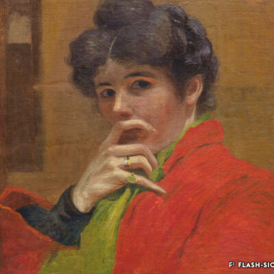 « Autoportrait, le doigt sur la bouche » de Marguerite Burnat-Provins (1872-1952), vers 1900, Musée d’art du Valais, Sion © Musées cantonaux du Valais – Sion, Michel Martinez