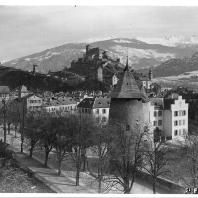 Avenue du Nord devenue Ritz au milieu du 20ème siècle, en hommage aux peintres Ritz, vers 1910, Archives de la Ville de Sion