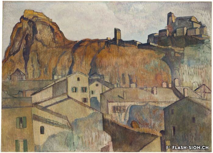 Edouard Vallet, « Sion II », 1928, huile sur toile, Musée d’art du Valais, Sion, BA 267 © Musées cantonaux du Valais, Sion, Michel Martinez