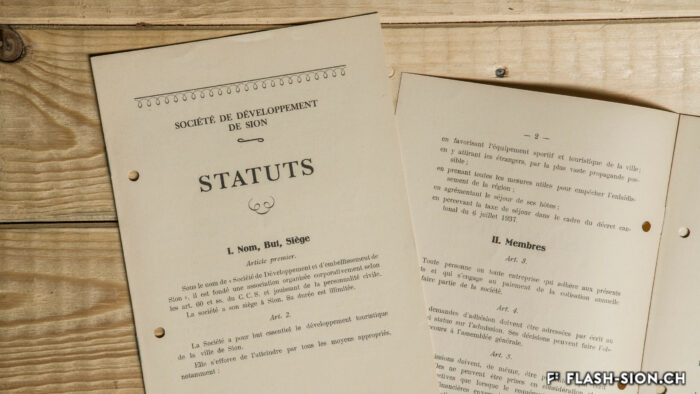 La Société de développement de Sion cherche, en priorité, à promouvoir le tourisme dans la capitale valaisanne, 20.12.1937, Archives de la Ville de Sion, fonds Office du tourisme © Archives de la Ville de Sion, Pentamedia