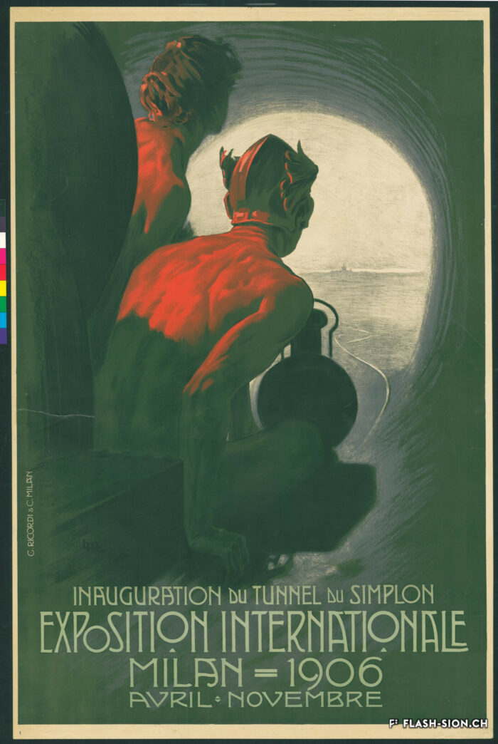 Inauguration du tunnel du Simplon, Exposition internationale, Milan, 1906, Médiathèque Valais – Sion © DR