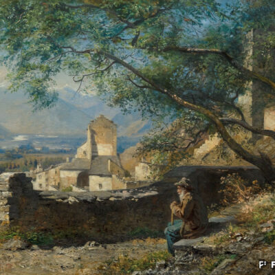 Raphael Ritz, « Vue du château de la Majorie à Sion », 1888, huile sur toile, Musée d’art du Valais, Sion, BA 1101 © Musées cantonaux du Valais, Sion, Michel Martinez