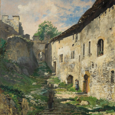 Raphael Ritz, « Montée à Valère », 1889, huile sur toile, Musée d’art du Valais, Sion, BA 780 © Musées cantonaux du Valais, Sion, Michel Martinez