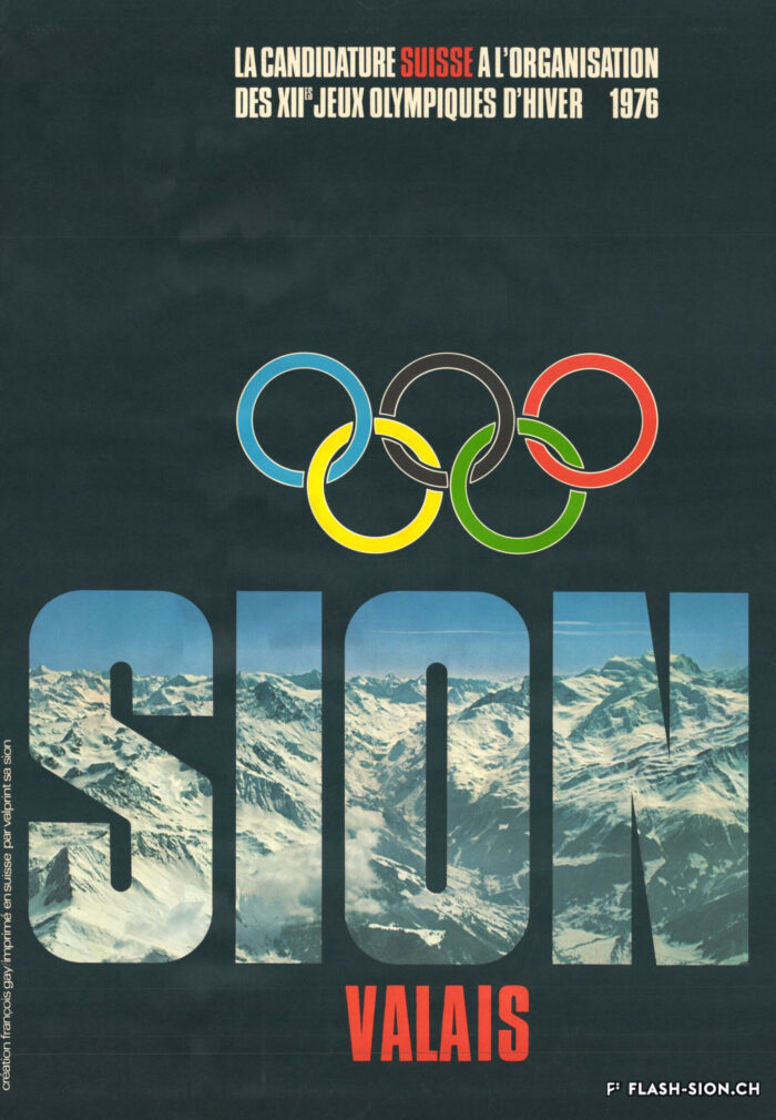 En 1969, la Ville de Sion, avec le soutien de l’ensemble du canton, tente pour la première fois une candidature aux Jeux Olympiques d’hiver de 1976, Archives de la Ville de Sion