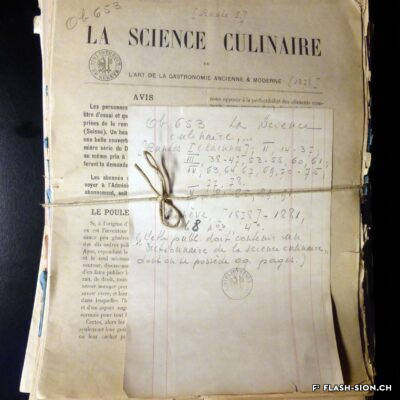 « La Science culinaire », le premier journal de cuisine écrit par des cuisiniers, entre 1877 et 1883, provenance Albert Mudry