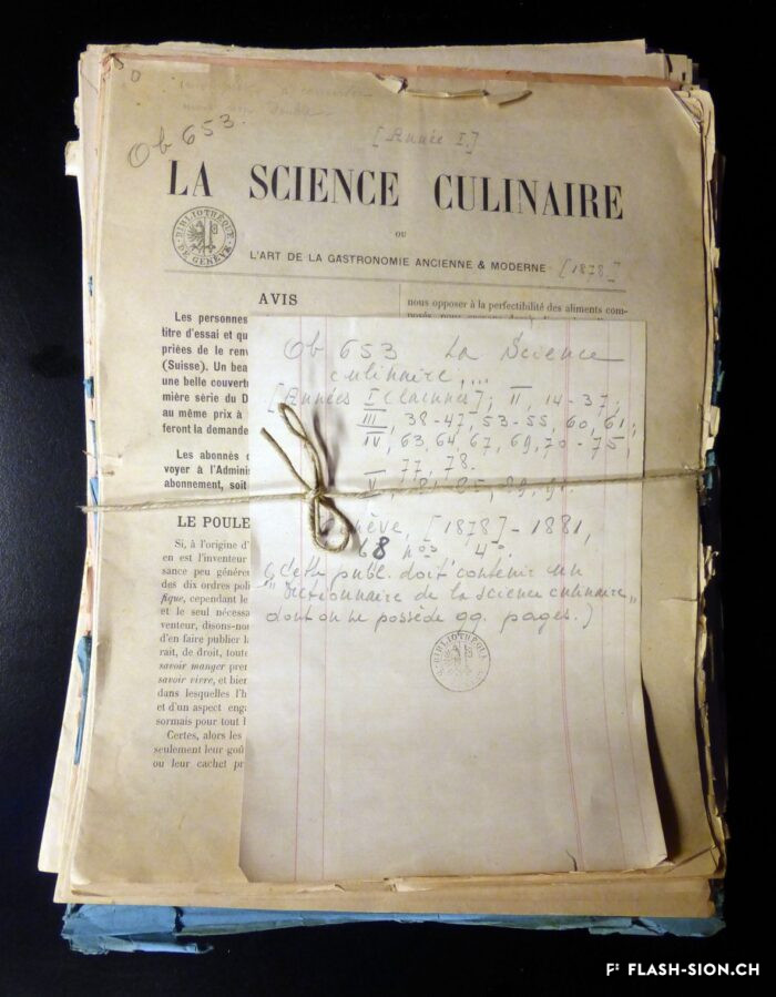 « La Science culinaire », le premier journal de cuisine écrit par des cuisiniers, entre 1877 et 1883, provenance Albert Mudry