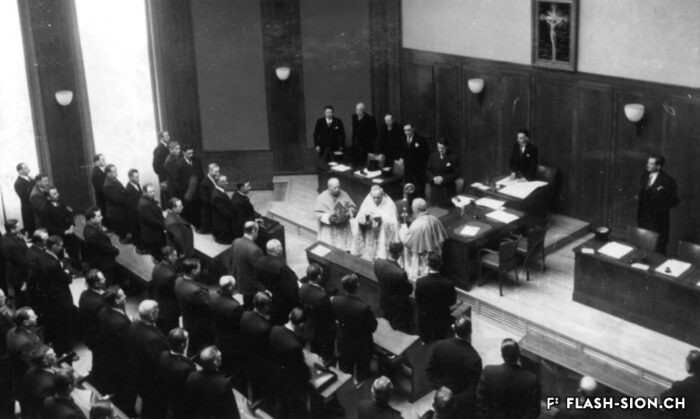 Inauguration de la Salle du Grand Conseil, 1939, Archives de la Ville de Sion