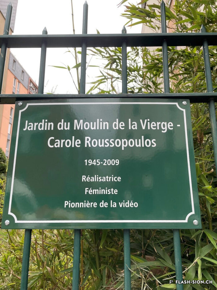 Le Jardin du Moulin de la Vierge, rebaptisé en 2023 en hommage à Carole Roussopoulos © Nicole Fernandez Ferrer