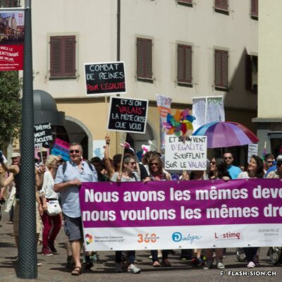 Parade de la Pride Valais/Wallis en 2015 © Alain Dorsaz, Archives de la Ville de Sion