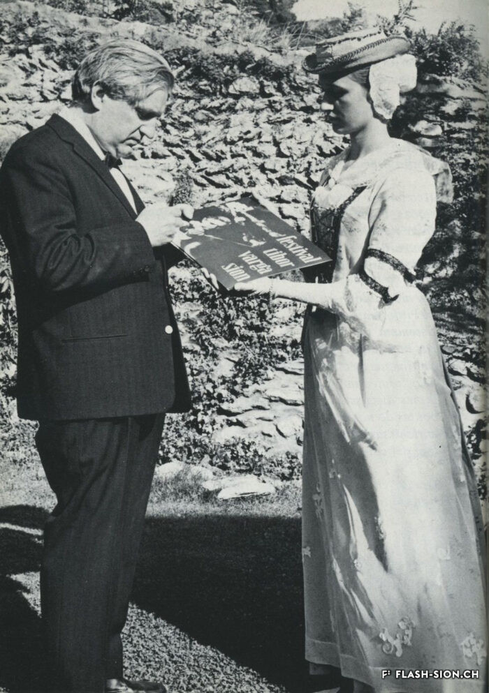 Dédicace du premier disque édité pour les membres de l’Association du Festival Tibor Varga, 1967, Archives de la Ville de Sion