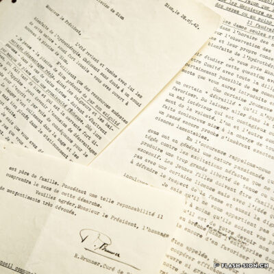 Lettre du révérend Brunner au comité de la piscine, 28 mai 1942, Archives de la Ville de Sion © Pentamedia