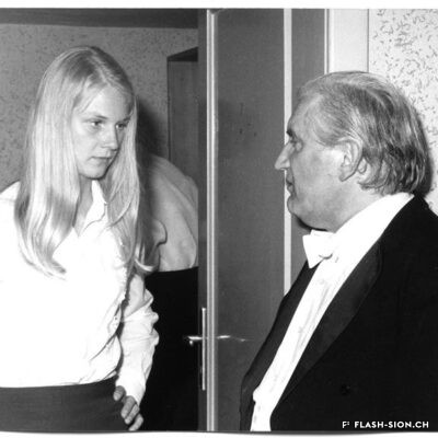 Tibor Varga et sa fille Suzanne, 1973, Archives de la Ville de Sion