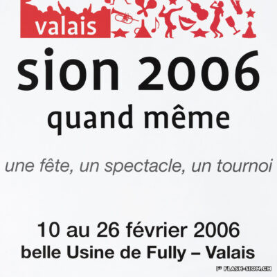 Suite à la défaite de la candidature sédunoise, Frédéric Recrosio y consacre un spectacle, 2006, provenance Médiathèque Valais – Sion